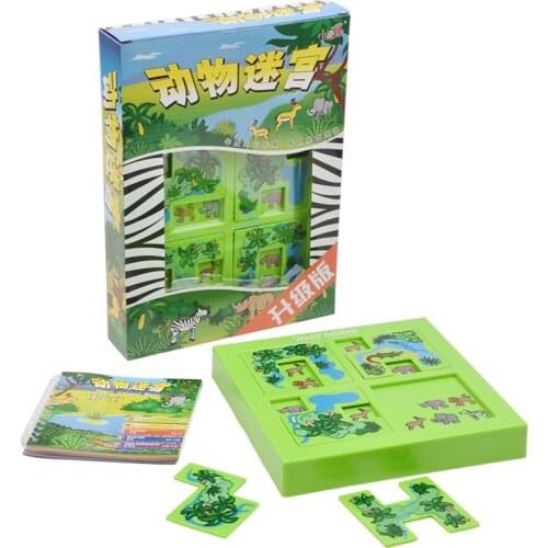 Hunting Animal Maze Pirates IQ Board Game Training Smart Education Puzzle Toys Children Party Games Family Interactive Gift
