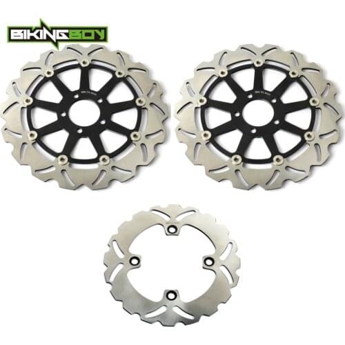 BIKINGBOY Front Rear Brake Discs Rotors Disks For Kawasaki Ninja ZX9R 02 03 04 ZX-9R ZX9-R ZX 900 E F1 F2 Motorcycle 320mm 220mm
