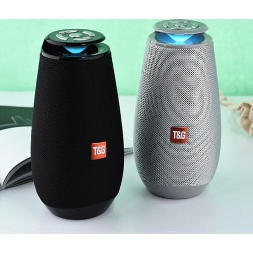 Portable Speakers LED Light Stereo Bass Bluetooth Speaker Sound Box Column Subwoofer Boombox with FM AUX TF USB