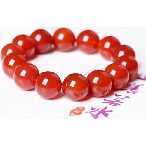 Natural Stone Agate Lapis Carnelian Malachite Tiger Eye Round Beads Stretch Bracelet 19cm 1Pcs 6mm 8mm 10mm 12mm 14mm