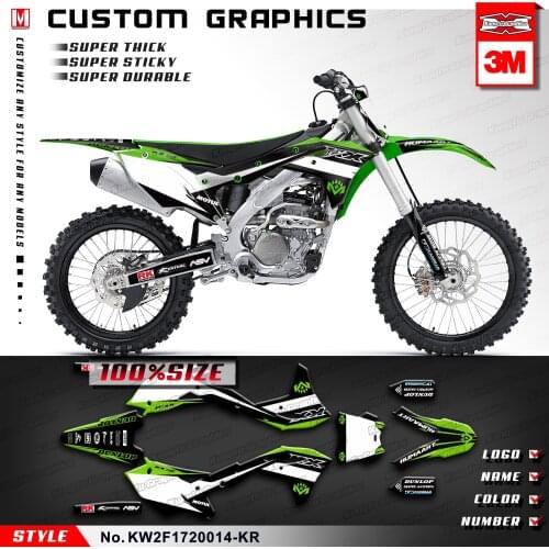 KUNGFU GRAPHICS Self Adhesives Restyle Stickers Motocross Decals for KXF 250 2017 2018 2019 2020, Customizable