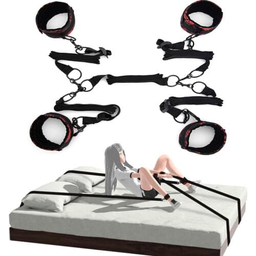 Sex Products Erotic Toys For Woman Men Bondage Set Under Bed Erotic Restraint Handcuffs & Ankle Cuffs Adults Games