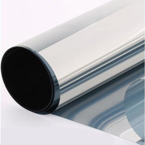 Window Film SUNICE Silver Heat Insulation Solar Tint Film One-way Mirror Vinyl Glass Self-adhesive Film office house privacy
