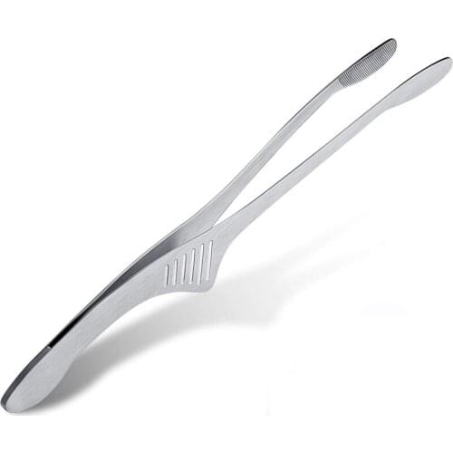 Grill Tongs BBQ Tongs Kitchen Tongs for Cooking Small Oven Serving Tong with Support Stand Self-Standing Tongs