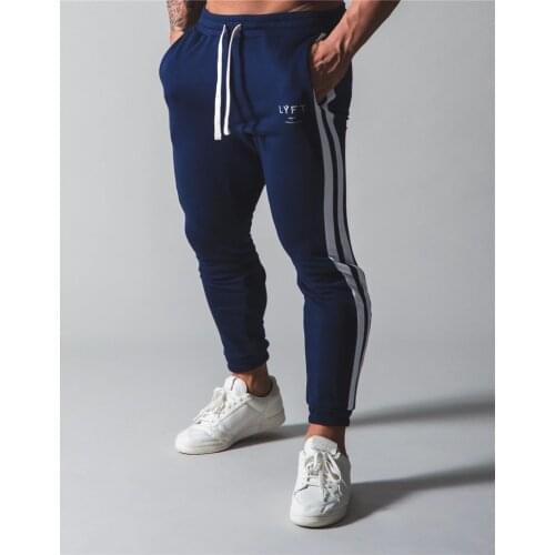 Running Sweatpants Mens Joggers Pants Cotton Bodybuilding Skinny Sport Tracpants Gym Fitness Trousers Male Jogging Sportswear