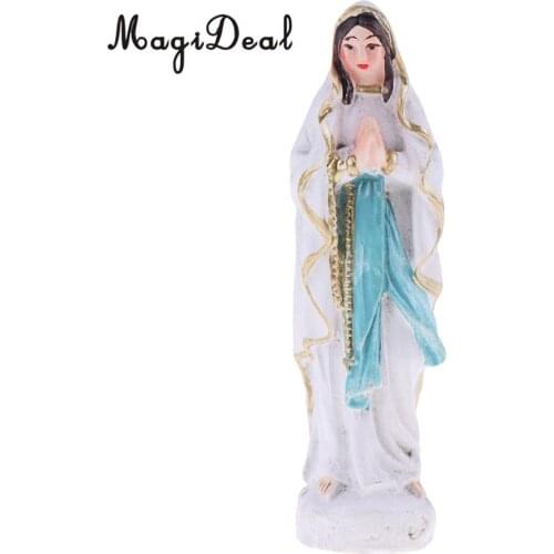 MagiDeal Resin Virgin Mary Figure Statue Sand Table Model Miniature for Garden House Yard Diorama layout Acce Collectible Gift