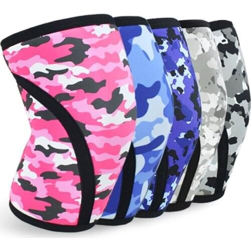 1 Pcs Neoprene Camouflage Sports Knee Pads 7mm Thickening Knee Protector Joint Support Knee Pads For Basketball Running Cycling