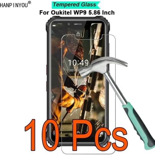 10 Pcs/Lot For Oukitel WP9 5.86" 9H Hardness 2.5D Ultra-thin Toughened Tempered Glass Film Screen Protector Guard