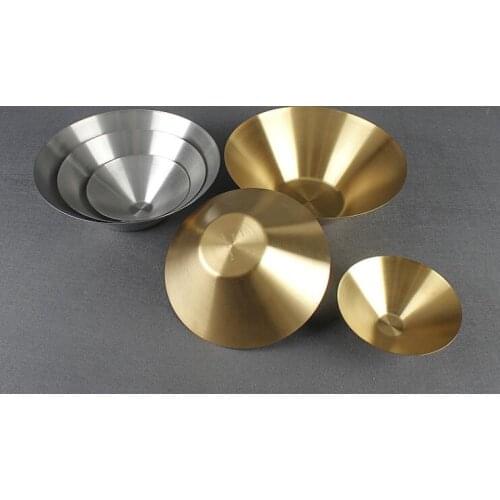 304 stainless steel bevel fruit bowl snack salad plate fruit bowl