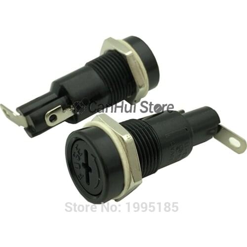 5PCS R3-11B Panel Mount Chassis Fuse Holder For 5x20mm Glass Fuses 10A 250V Wholesale Holder Fuses 5*20 mm Insurance Pipe