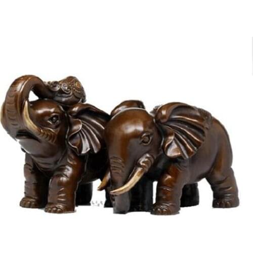 Pure copper feng shui elephant furnishes a large wealth elephant statue home decoration accessories good luck home decor
