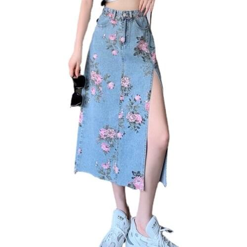 Женские юбки джинсовые HECAIYUN China At AliExpress