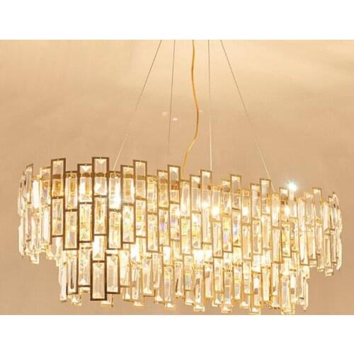 Postmodern Living Room Crystal Chandelier Designer Simple Style Dining Room Lamp Duplex Floor Atmosphere Light Luxury Lighting