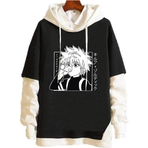 Hunter Killua Hoodie Japanese Anime Gon Hoodie Pullover Hisoka Sweatshirt Long Sleeve for Men Women Coat