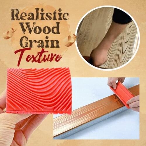 Wood Graining DIY Tool,Wood Grain Graining Pattern Tool Wall Texture Art Painting Tool Set Wood Texture for Wall Door Decoration
