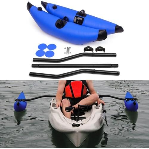 Inflatable Kayak Outriggers Stabilizers Canoe Buoy Float Standing Water Float Buoy Outrigger Float with Sidekick Arms Rod