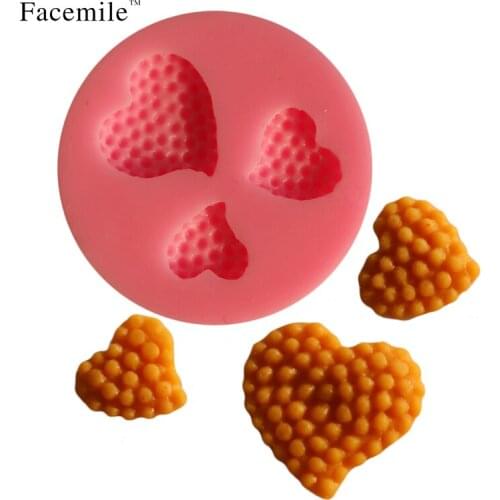 Strawberry Love Silicone Mold Fondant Cake Decorating Tools Sugarcraft Cake Mold 3D Silicone Bakeware Moulds 50-258 Gift