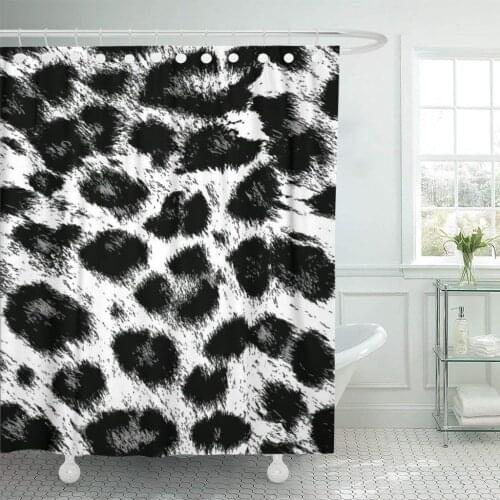 Brown Pattern Leopard Cheetah Skin Animal Tribal Black Spot Shower Curtain Waterproof Polyester Fabric 72 x 78 Inches Set