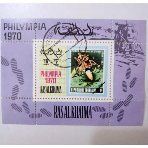 Space stamps of the emirate of rasheima Miniature Sheet Post Stamps Postage Collection