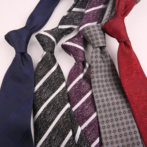 Linbaiway 8cm Mens Striped Neck Ties for Man Classic Business Slim Tie Gravata Wedding Party Neckties Tuxedos Cravats