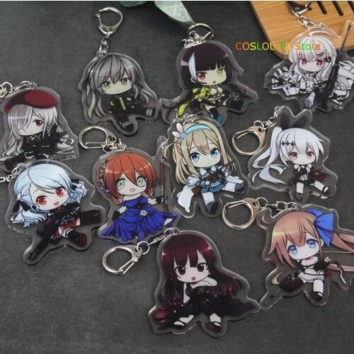 Anime Girls Frontline Cosplay Acrylic Cute Small Keychain Cartoon Key rings School bag Itabag Pendant Xmas Gifts