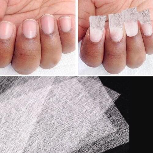 Nail Art Non-woven Silk Gel Tips Extension Set Fiber Glass Form DIY Manicure Accessory WH998