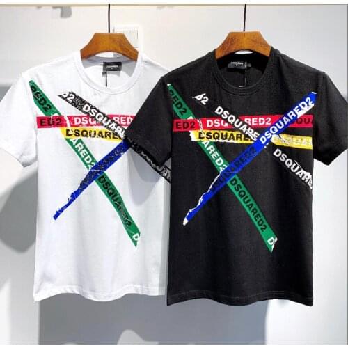 Genuine Dsquared2 dsq high-quality printed T-shirt, oversized T-shirt for couples DT585