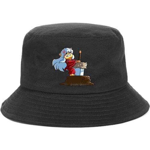 Anime Game Inuyasha Bucket Hat teenager Outdoor Fisherman Hats Summer Cap unisex Streetwear Chapeau Caps