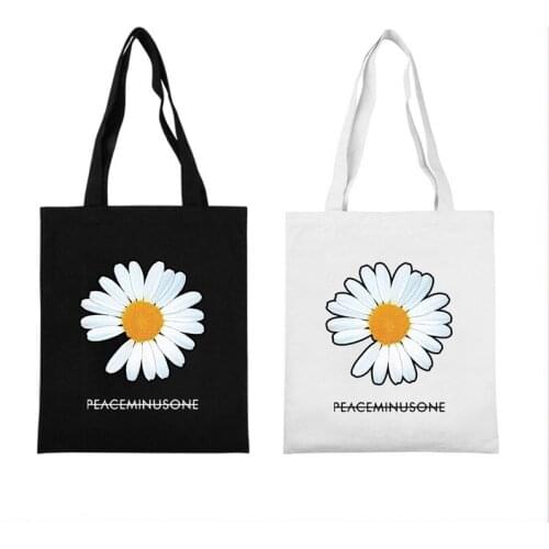 Daisy Printing PEACEMINUSONE Shopping Bag Environmental Protection Storage Bag Students Bag Big Capacity