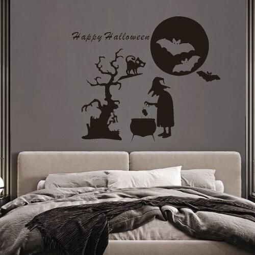 Personalized Custom Name Halloween Style Scene Wall Sticker For Kids Baby Rooms Art Mural Home Decor Peel & Stick Wall Poster