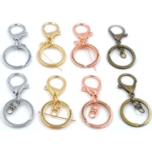 DIY Keychain Ring Key Chain Metal Bronze Gold Keyrings For Handmade Resin Jewelry Making Craft Wholesale Pendant Charms