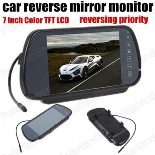 Reversing priority 7 Inch TFT LCD 234x480 Color LCD Car reverse mirror Monitor Night Vision for Rear view Reverse Camera