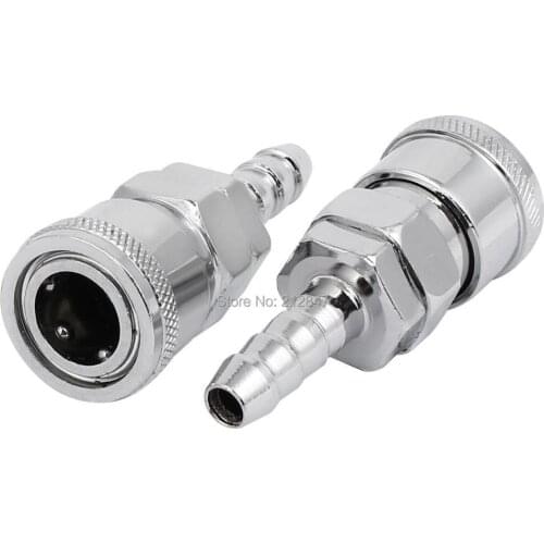SH-20 Air Compressor Zinc Plated Quick Coupler 2PCS for 8mm Pipe Inner Dia