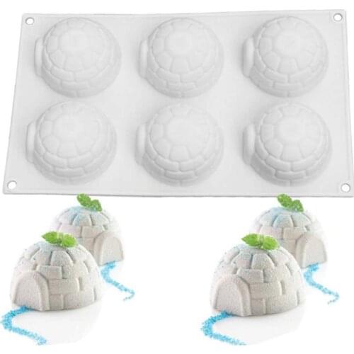 6 Cavity Igloo Silicone Cake Mold For Mousses Ice Cream Chiffon Baking Accessories Mousse mold
