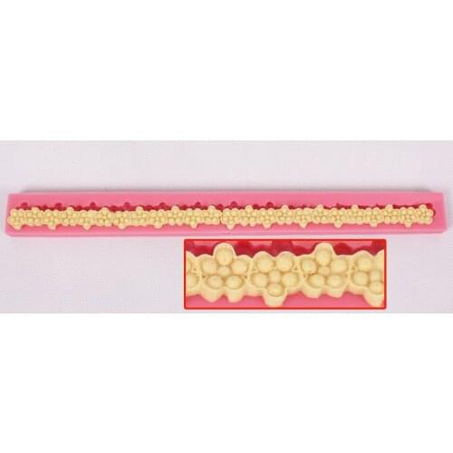 DIY Baking Cake Pearl Lace Decoration Silicone Mold Beautiful Pearl Cake Baking Tools For Happy Birthday Decoration FM736