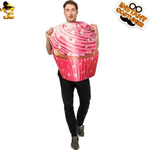 Carnival Adult Man Ice Cream cake Costume Big Cream cake Cup Fancy Dress Roleplay for Christmas Party Costume
