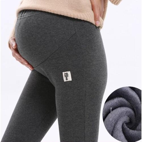 Maternity Winter Cashmere Leggings Pants For Pregnant Women Mommy Warm Clothes Thickening Pregnancy Trousers Clothing Plus Size