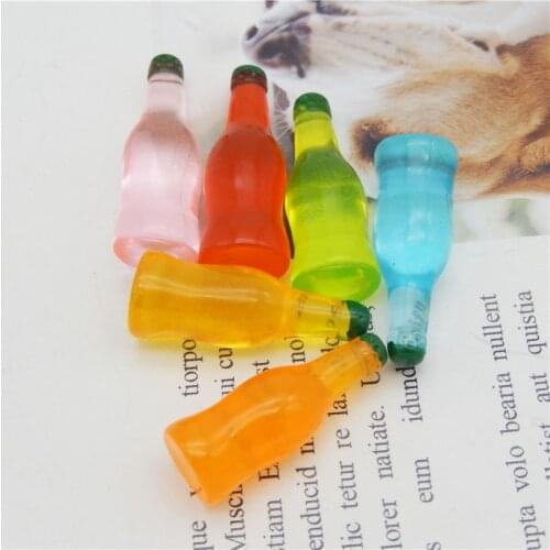 10pcs/lot Mixed Charms slime Juice Drink Bottle Resin Plasticine Beads Making Supplies Lizun DIY Slime Accessories model tool
