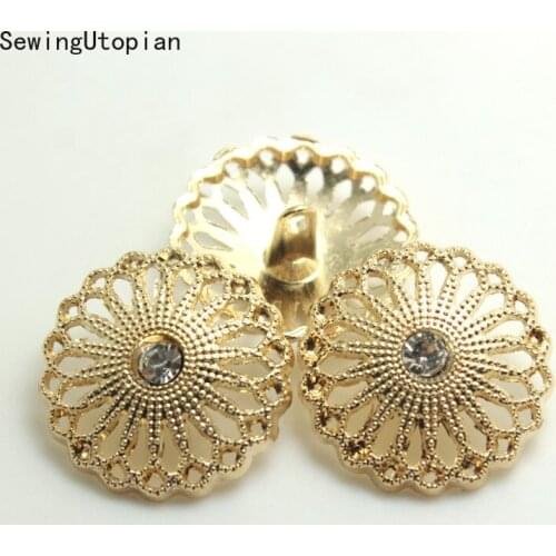 10PCS Metal Buttons 18-25MM Sweater Coat Decoration Button DIY Scrapbooking Accessories Buttons for Clothing Designers