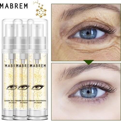 3PCS 22k Golden Eye Serum Moisturizing Anti-Wrinkle Anti-Age Hyaluronic Acid Remover Dark Circles Against Puffiness And Bags