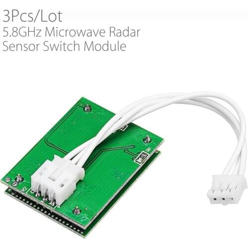 3pcs/Lot DC 3.3V To 20V 5.8GHz Microwave Radar Sensor Intelligent Trigger Sensor Switch Module For Home Control Anti-interfere