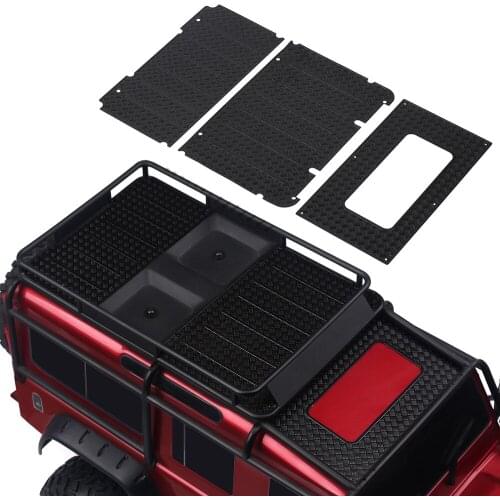 3PCS Metal Roof Anti-Skid Plate for 1/10 Scale RC Crawler Car Traxxas TRX-4 Defender Decoration Parts