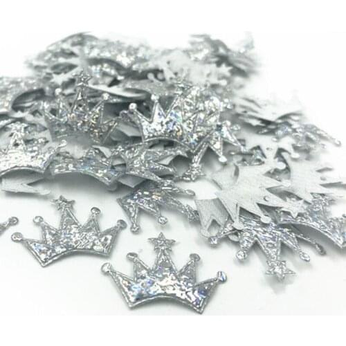 DIY 400PCS Shiny Applique Crown shape Fit Fabric Patch diy craft Decoration 24mm