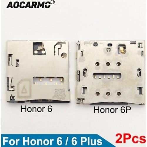 Aocarmo For Huawei Honor 6p 6Plus Sim Card Tray Socket Reader Holder Slot Repair Parts