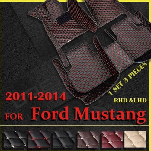 Car floor mats for Ford Mustang 2011 2012 2013 2014 Custom auto foot Pads automobile carpet cover