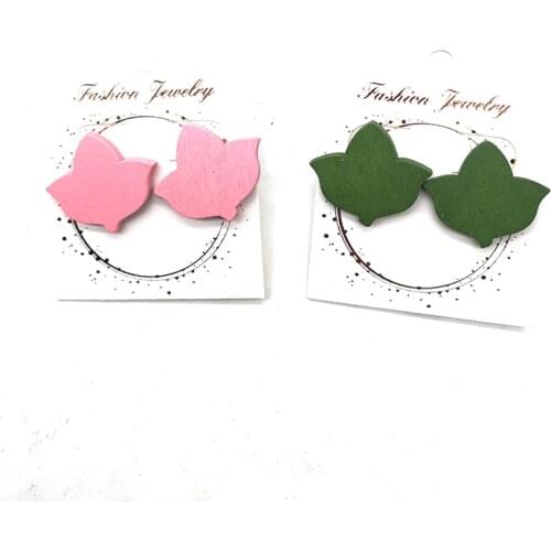 Free Shipping!ivy wooden earrings