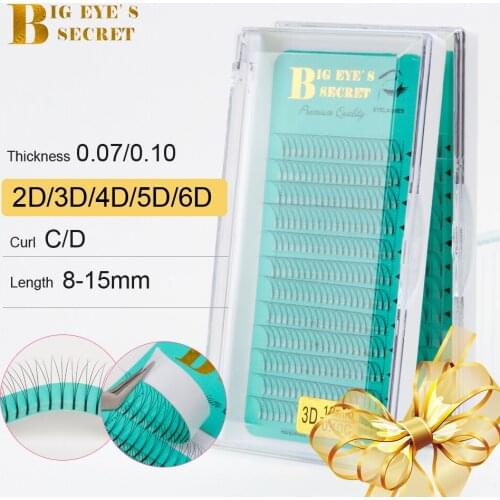 Big eyes secret Lashes Extension Premade Volume Eyelash Fans Individual Eyelash 2D-6D Russian Eyelashes Extension Premade Fans