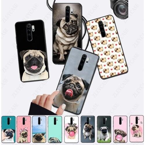 Hot Pug Dog balck silicone soft Phone Case for redmi note8pro note7 note5 note6pro 7 7A 8 8A Note8T Note9s note9pro max Cover