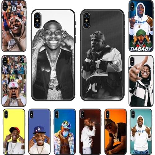 Rapper DaBaby Rockstar Phone Case Cover Hull For iphone 5 5s se 2 6 6s 7 8 12 mini plus X XS XR 11 PRO MAX black painting bumper