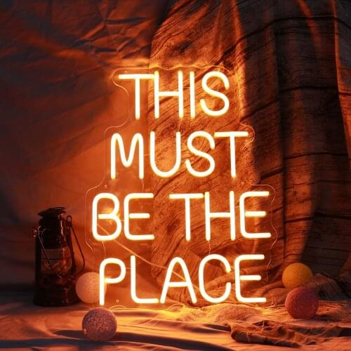 Custom Neon Sign THIS MUST BE THE PLACE Neon Sign Custom Neon Light Led Custom Pink Light Neon Wall bedroom Decoration Ins